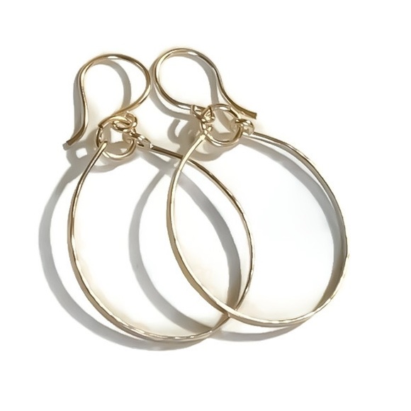 Handcrafted Textured Teardrop Dangle Drop Earrings - Picture 5 of 8